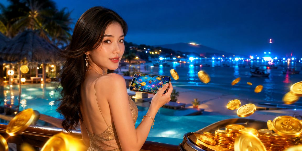 Người chơi trải nghiệm game bắn cá tại Mũi Né trên điện thoại di động